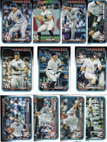 New York Yankees 2024 Topps Complete Mint Hand Collated 21 Card Team Set Featuring 3 Different Aaron Judge Cards Plus Gerrit Cole and Rookie Cards of Clay Holmes, Austin Wells and Jasson Dominguez
