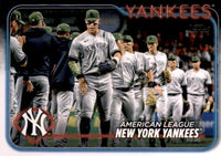 New York Yankees 2024 Topps Complete Mint Hand Collated 21 Card Team Set Featuring 3 Different Aaron Judge Cards Plus Gerrit Cole and Rookie Cards of Clay Holmes, Austin Wells and Jasson Dominguez
