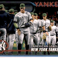 New York Yankees 2024 Topps Complete Mint Hand Collated 21 Card Team Set Featuring 3 Different Aaron Judge Cards Plus Gerrit Cole and Rookie Cards of Clay Holmes, Austin Wells and Jasson Dominguez