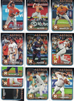 Houston Astros 2024 Topps Complete Mint Hand Collated 24 Card Team Set Featuring a Rookie card of Grae Kessinger
