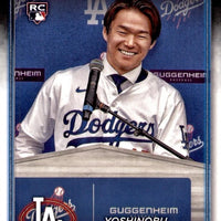 Yoshinobu Yamamoto 2024 Topps Factory Set Variation Series Mint Rookie Card #553