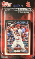 St Louis Cardinals 2024 Topps Factory Sealed 17 Card Team Set with Luken Baker and Jose Fermin Rookie Cards Plus

