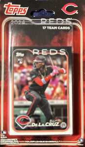 Cincinnati Reds 2024 Topps Factory Sealed 17 Card Team Set Featuring Rookie Cards of Elly De La Cruz and Andrew Abbot Plus