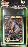 Oakland Athletics 2024 Topps Factory Sealed 17 Card Team Set with Rookie Cards of Zack Gelof and Tyler Soderstrom Plus
