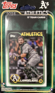 Oakland Athletics 2024 Topps Factory Sealed 17 Card Team Set with Rookie Cards of Zack Gelof and Tyler Soderstrom Plus