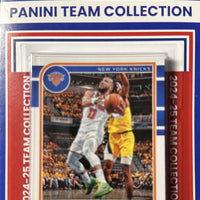 New York Knicks 2024 2025 Hoops Factory Sealed 9 Card Team Set with Jalen Brunson and Karl-Anthony Towns Plus Rookie Cards of Pacome Dadiet and Tyler Kolek