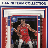 Philadelphia 76ers 2024 2025 Hoops Factory Sealed Team Set Featuring Joel Embiid and Tyrese Maxey with Adem Bon and Jared McCain Rookie Cards Plus