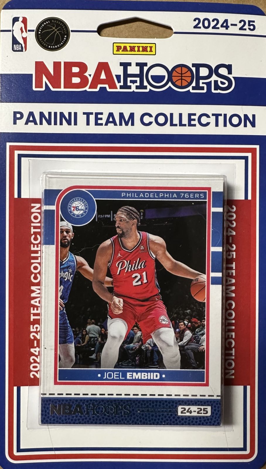 Philadelphia 76ers 2024 2025 Hoops Factory Sealed Team Set Featuring Joel Embiid and Tyrese Maxey with Adem Bon and Jared McCain Rookie Cards Plus