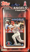 Los Angeles Angels 2024 Topps Factory Sealed 17 Card Team Set Featuring Mike Trout and 4 Rookie Cards Plus
