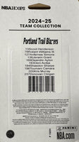 Portland Trail Blazers 2024 2025 Hoops Factory Sealed Team Set Featuring Scoot Henderson and Deandre Ayton with Donovan Clingan Rookie Card Plus
