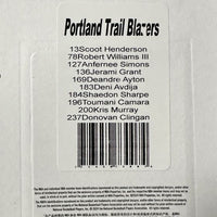 Portland Trail Blazers 2024 2025 Hoops Factory Sealed Team Set Featuring Scoot Henderson and Deandre Ayton with Donovan Clingan Rookie Card Plus