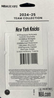 New York Knicks 2024 2025 Hoops Factory Sealed 9 Card Team Set with Jalen Brunson and Karl-Anthony Towns Plus Rookie Cards of Pacome Dadiet and Tyler Kolek
