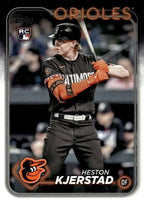 Baltimore Orioles 2024 Topps Complete Mint Hand Collated 24 Card Team Set Featuring Adley Rutschman and Gunnar Henderson with Rookie Cards of Colton Cowser, Jordan Westburg, Heston Kjerstad Plus
