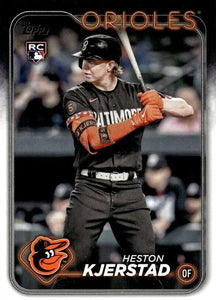 Baltimore Orioles 2024 Topps Complete Mint Hand Collated 24 Card Team Set Featuring Adley Rutschman and Gunnar Henderson with Rookie Cards of Colton Cowser, Jordan Westburg, Heston Kjerstad Plus