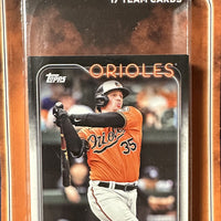 Baltimore Orioles 2024 Topps Factory Sealed 17 Card Team Set with Adley Rutschman and Gunnar Henderson Plus Colton Cowser and Jordan Westburg Rookie Cards