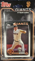 San Francisco Giants 2024 Topps 17 Card Team Set with Rookie Cards
