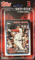 Boston Red Sox 2024 Topps Factory Sealed 17 Card Team Set with Rafael Devers and 4 Rookie Cards including David Hamilton Plus
