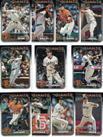 San Francisco Giants 2024 Topps Complete Mint 23 Card Hand Collated Team Set Featuring Brandon Crawford and Wilmer Flores with 7 Rookies Luis Matos, Kyle Harrison, Jung Hoo Lee, Marco Luciano Plus
