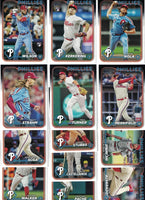 Philadelphia Phillies 2024 Topps Complete Mint 24 Card Hand Collated Team Set Featuring Bryce Harper Kyle Schwarber and Trea Turner with Johan Rojas Orion Kerkering and Weston Wilson Rookies Plus
