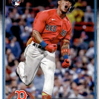 Boston Red Sox 2024 Topps Complete Mint Hand Collated 30 Card Team Set Featuring Rafael Devers, Jarren Duran and Masataka Yoshida with 8 Rookie Cards including Ceddanne Rafaela and Wilyer Abreu Plus