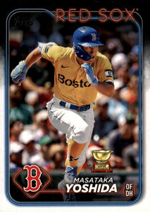 Boston Red Sox 2024 Topps Complete Mint Hand Collated 30 Card Team Set Featuring Rafael Devers, Jarren Duran and Masataka Yoshida with 8 Rookie Cards including Ceddanne Rafaela and Wilyer Abreu Plus