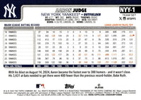 New York Yankees 2025 Topps Factory Sealed 17 Card Team Set Featuring Aaron Judge with Rookies Card of Will Warren and Ben Rice Plus
