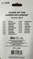 2025 Topps American League All Star Standouts Factory Sealed Limited Edition 17 Card Team Set Featuring Mike Trout, Adley Rutschman, Rafael Devers, Aaron Judge, Gerrit Cole and Altuve Plus
