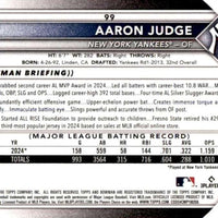 New York Yankees 2025 Bowman 8 Card Team Set Made by Topps Featuring Aaron Judge, Ben Rice Rookie Card and 5 Top Prospect Cards