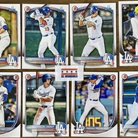 Los Angeles Dodgers 2025 Bowman Series 16 Card Team Set made by Topps Featuring Yoshinobu Yamamoto, Shohei Ohtani, Freddie Freeman, Mookie Betts, Rookies and Prospect Cards