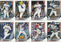 Los Angeles Dodgers 2025 Bowman Series 16 Card Team Set made by Topps Featuring Yoshinobu Yamamoto, Shohei Ohtani, Freddie Freeman, Mookie Betts, Rookies and Prospect Cards
