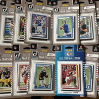 2025 DONRUSS Football COMPLETE Run of 32 Different Individual Team Sets including Chiefs, Patriots, Cowboys, Packers, Jaguars, Bears and 26 Others