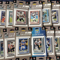 2025 DONRUSS Football COMPLETE Run of 32 Different Individual Team Sets including Chiefs, Patriots, Cowboys, Packers, Jaguars, Bears and 26 Others