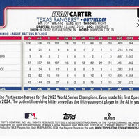 Texas Rangers 2025 Topps Complete Mint 18 Card Hand Collated Team Set Featuring Evan Carter Future Stars, Corey Seager and Marcus Semien with Dustin Harris, Kumar Rocker and Walter Pennington Rookie Cards Plus