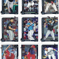 Miami Marlins 2025 Topps Complete Mint Hand Collated 18 Card Team Set Featuring Rookie Cards of Connor Norby, Adam Mazur, Griffin Conine, Valente Bellozo and Javier Sanoja Plus