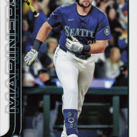 Seattle Mariners 2025 Topps Complete Mint 19 Card Hand Collated Team Set Featuring Cal Raleigh and Julio Rodríguez with Rookie Cards of Tyler Locklear, Ryan Bliss and Troy Taylor Plus