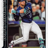 Seattle Mariners 2025 Topps Complete Mint 19 Card Hand Collated Team Set Featuring Cal Raleigh and Julio Rodríguez with Rookie Cards of Tyler Locklear, Ryan Bliss and Troy Taylor Plus