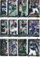 Seattle Mariners 2025 Topps Complete Mint 19 Card Hand Collated Team Set Featuring Cal Raleigh and Julio Rodríguez with Rookie Cards of Tyler Locklear, Ryan Bliss and Troy Taylor Plus
