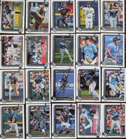 Tampa Bay Rays 2025 Topps Complete Mint 20 Card Hand Collated Team Set Featuring Junior Caminero Future Stars Card and Rookie Cards of Kameron Misner, Mason Montgomery and Logan Driscoll Plus
