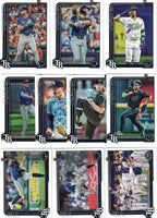 Tampa Bay Rays 2025 Topps Complete Mint 20 Card Hand Collated Team Set Featuring Junior Caminero Future Stars Card and Rookie Cards of Kameron Misner, Mason Montgomery and Logan Driscoll Plus
