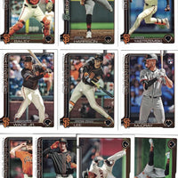 San Francisco Giants 2025 Topps Complete Mint 20 Card Team Set Featuring a Kyle Harrison Future Stars Card with Rookie Cards of Grant McCray, Trevor McDonald, Spencer Bivens and Hayden Birdsong Plus