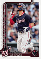 Washington Nationals 2025 Topps Complete Mint Hand Collated 20 Card Team Set Featuring Rookie Cards of Dylan Crews, Andres Chaparro, James Wood, DJ Herz, Zach Brzykcy and Darren Baker Plus
