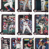 Washington Nationals 2025 Topps Complete Mint Hand Collated 20 Card Team Set Featuring Rookie Cards of Dylan Crews, Andres Chaparro, James Wood, DJ Herz, Zach Brzykcy and Darren Baker Plus