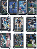 Tampa Bay Rays 2025 Topps Complete Mint 20 Card Hand Collated Team Set Featuring Junior Caminero Future Stars Card and Rookie Cards of Kameron Misner, Mason Montgomery and Logan Driscoll Plus
