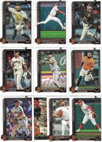 San Francisco Giants 2025 Topps Complete Mint 20 Card Team Set Featuring a Kyle Harrison Future Stars Card with Rookie Cards of Grant McCray, Trevor McDonald, Spencer Bivens and Hayden Birdsong Plus
