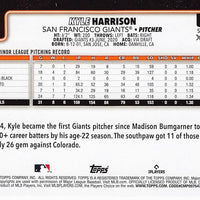 San Francisco Giants 2025 Topps Complete Mint 20 Card Team Set Featuring a Kyle Harrison Future Stars Card with Rookie Cards of Grant McCray, Trevor McDonald, Spencer Bivens and Hayden Birdsong Plus
