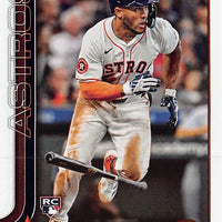 Houston Astros 2025 Topps Complete Mint Hand Collated 21 Card Team Set with Jose Altuve, Jeremy Peña, Yordan Alvarez, Justin Verlander and Rookie Cards of Pedro León, Shay Whitcomb and Zach Dezenzo Plus