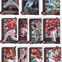 St. Louis Cardinals 2025 Topps Complete Mint Hand Collated 21 Card Team Set Featuring Masyn Winn All Star Rookie Cup with Rookie Cards of Michael McGreevy, Michael Helman, Thomas Saggese and Gordon Graceffo Plus