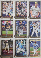 Milwaukee Brewers 2025 Topps Complete Mint Hand Collated 21 Card Team Set Featuring Joey Ortiz and Sal Frelick Future Stars Cards, Christian Yelich and Carlos Rodriguez and Isaac Collins Rookie Cards Plus
