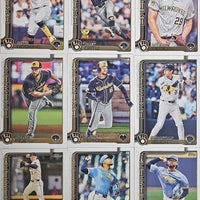 Milwaukee Brewers 2025 Topps Complete Mint Hand Collated 21 Card Team Set Featuring Joey Ortiz and Sal Frelick Future Stars Cards, Christian Yelich and Carlos Rodriguez and Isaac Collins Rookie Cards Plus