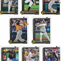 Pittsburgh Pirates 2025 Topps Complete Mint 22 Card Hand Collated Team Set Featuring Paul Skenes Topps All Star Rookie Cup Card and Rookie Cards of Billy Cook, Mike Burrows and Nick Yorke Plus